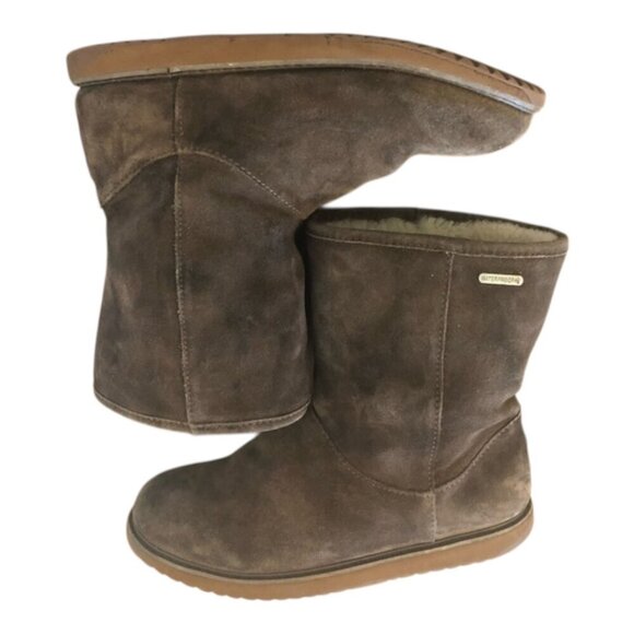EMU AUSTRALIA Boots Women's  Size 8 Brown Classic Lo Waterproof Paterson - Picture 1 of 16